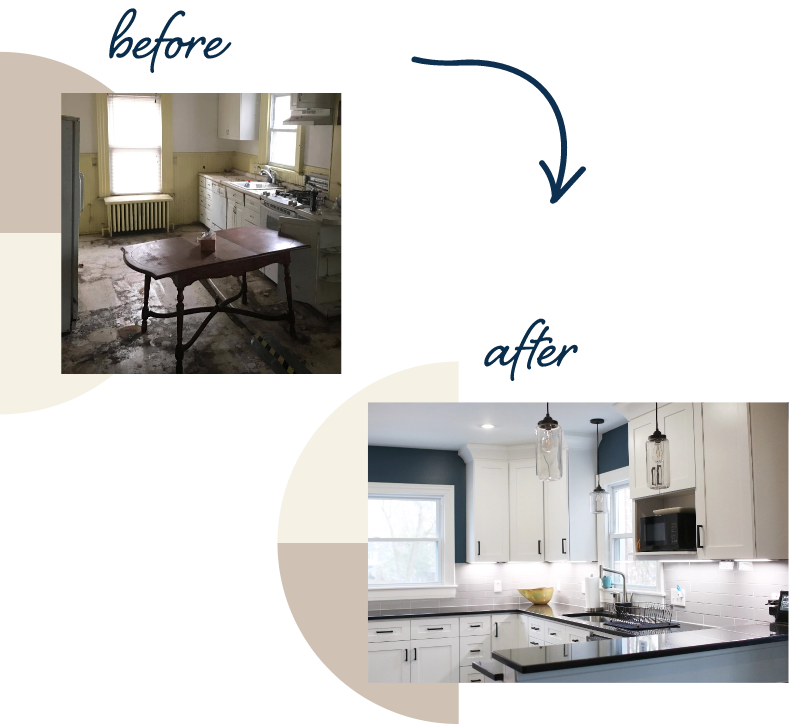 Renovation before and after
